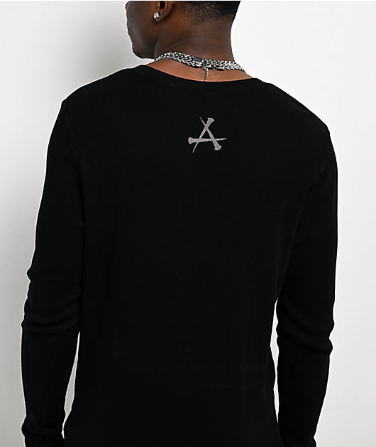 Affliction Desperation Black Thermal Long Sleeve T-Shirt