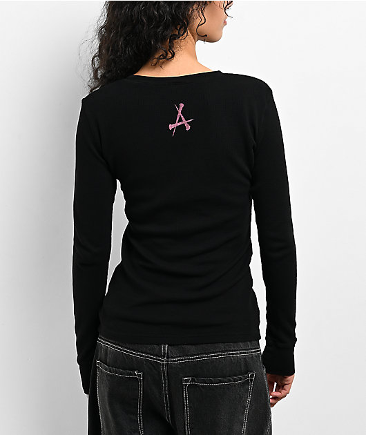 Affliction Desperation Black Thermal Long Sleeve T-Shirt