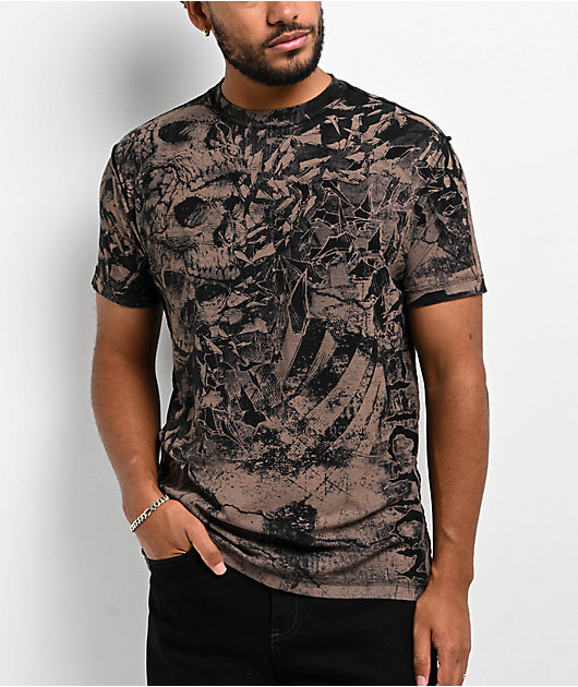 T-shirt da donna Plus Size Paisley in pizzo Pactch... - Grandado T-shirt da donna Plus Size Paisley in pizzo Pactch... - Grandado