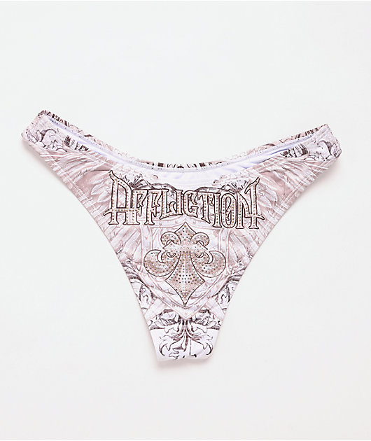 Affliction Elusive Phase White Bikini Bottom