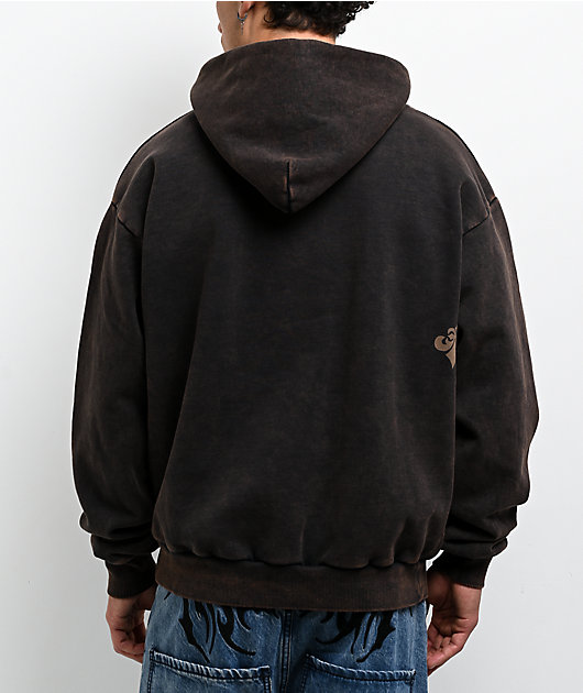 Affliction Eternal Throne Brown Wash Hoodie