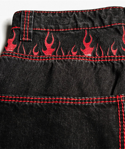 Affliction Flameful Faith Black Extra Wide Leg Jeans