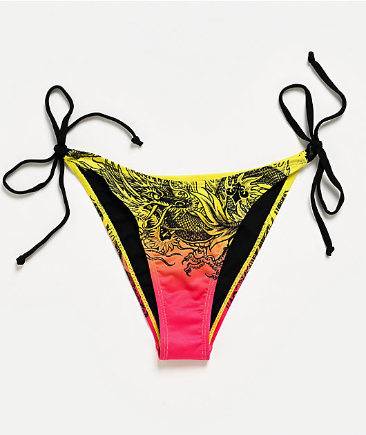 Affliction Flaming Dragon Gradient Bikini Bottom