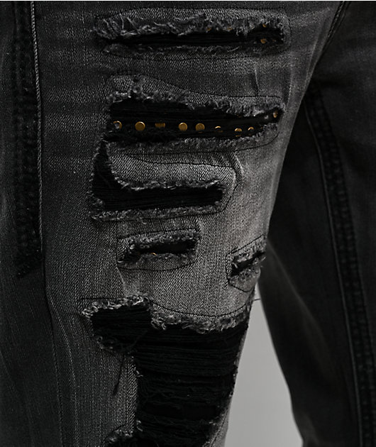 Affliction Gage Alchemy Black Wash Straight Leg Jeans