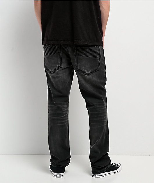 Affliction Gage Alchemy Black Wash Straight Leg Jeans