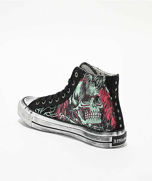 Affliction Ghost Black & Red Shoes