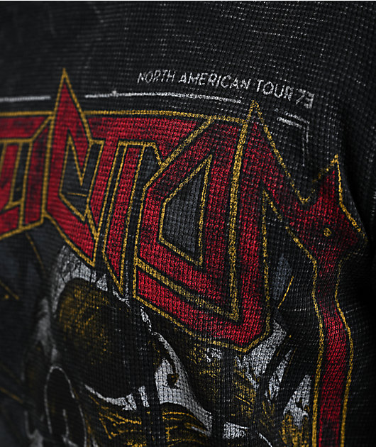 Affliction Haunted Glass Black Wash Long Sleeve Thermal T-Shirt