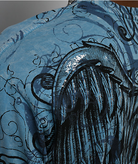 Affliction Ice Blade Blue T-Shirt