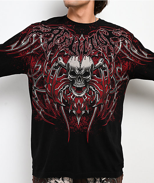 Affliction Immortal Empire Lava Black Wash T-Shirt