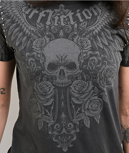 Affliction Indifference Black Wash T-Shirt