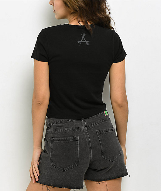 Affliction Inner Abyss Black Crop T-Shirt