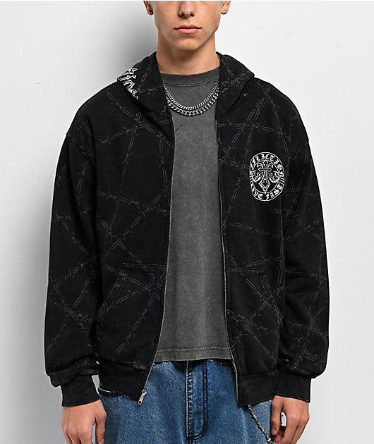 服/ファッション PeterStone: Reversible Earth Cycle Flip Affliction Iron Briar Black Wash Zip Hoodie | Zumiez