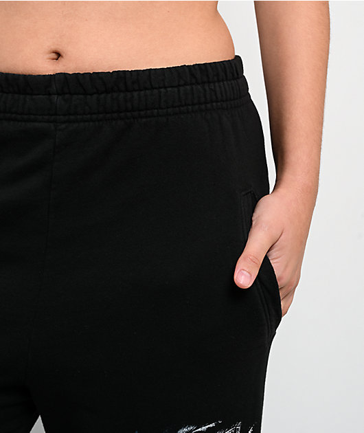 Affliction Isadore Black Wide Leg Sweatpants