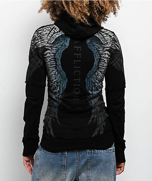 Affliction Isadore Black Zip Hoodie