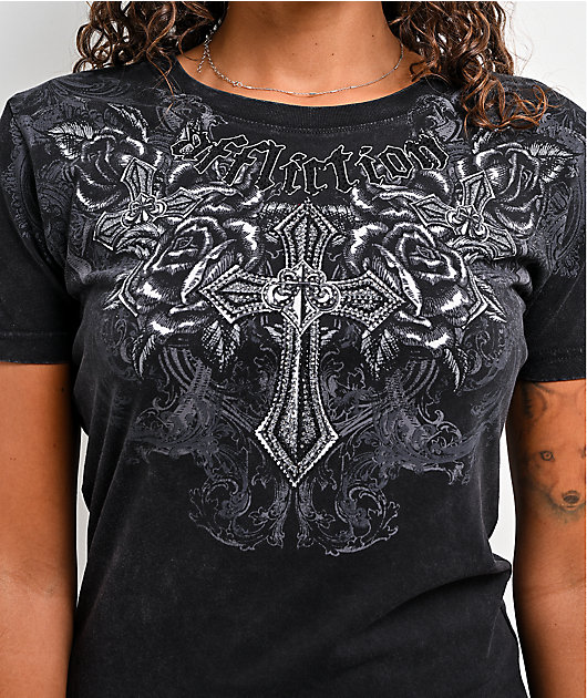 Affliction Keep The Faith Black T-Shirt