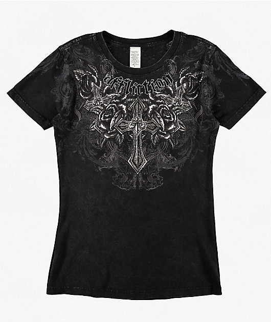 Affliction Keep The Faith Black T-Shirt