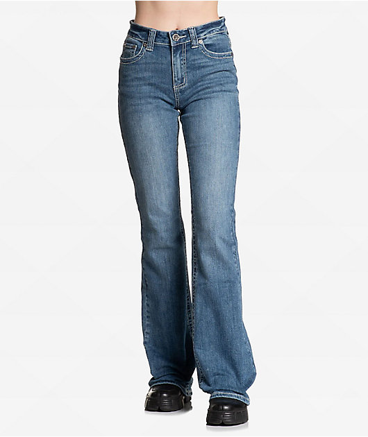 パンツ jent louis Resin Coated Flare Denim Affliction Kenzie Bootcut Jeans | Zumiez