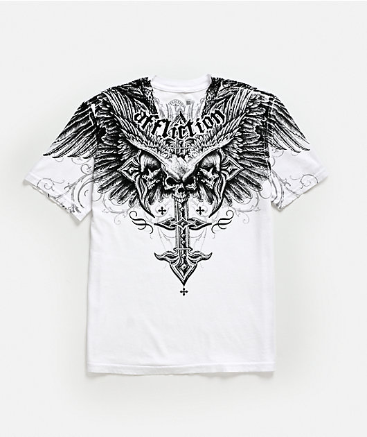 Affliction Kids Death Eyes White T-Shirt