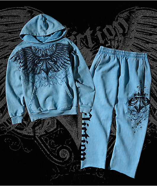 Affliction Kids Ice Blade Blue Wash Sweatpants