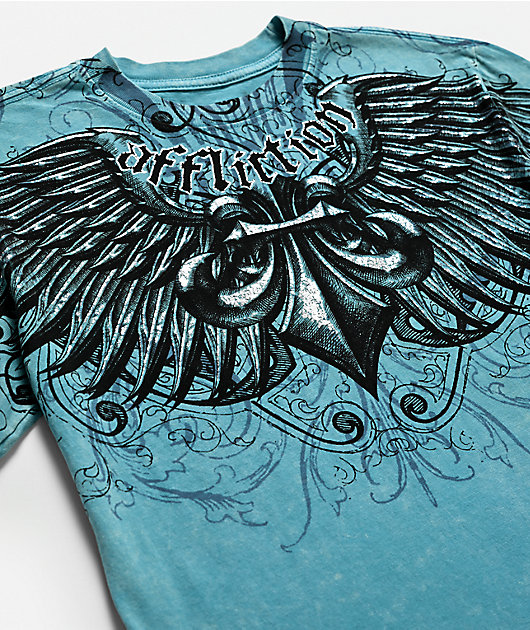 Affliction Kids Ice Blade Blue Wash T-Shirt