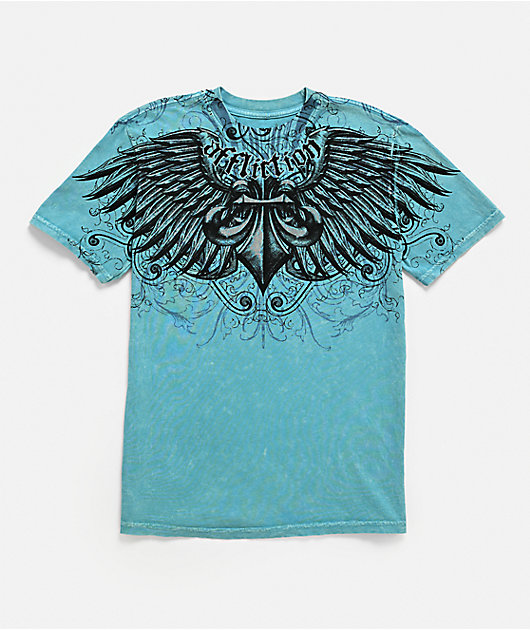 Affliction Kids Ice Blade Blue Wash T-Shirt