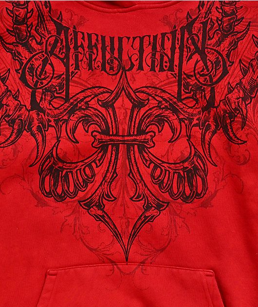 Affliction Kids Vertebrae Red Hoodie