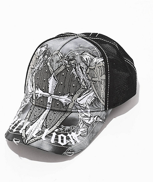 Affliction Lanchester Black Trucker Hat