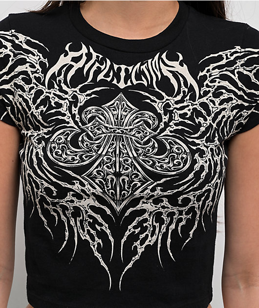 ★BADBLOOD★ Kill Them Overfit Crop T-Shirt Black badblood – BBGSHOPHK