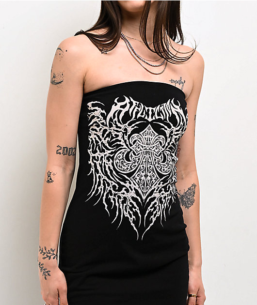 Affliction Liquid Signify Black Tube Dress