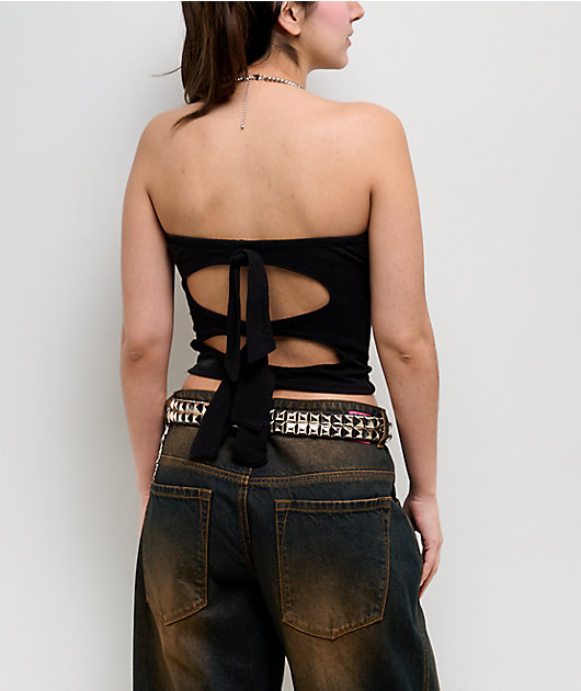 Affliction Liquid Signify Black Tube Top