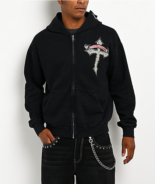Affliction Live Fast Black Zip Hoodie