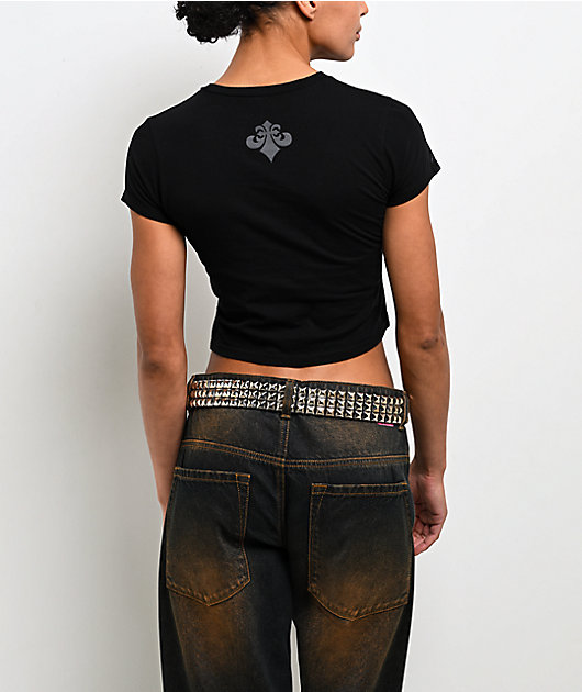 Affliction Mercenary Black Crop T-Shirt