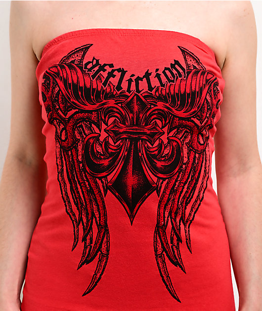 Affliction Mercenary Red Tube Dress