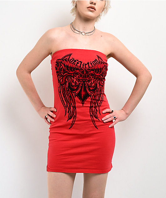 Affliction Mercenary Red Tube Dress