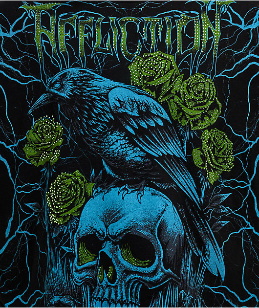 Affliction Midnight Curse Black Boxy T-Shirt