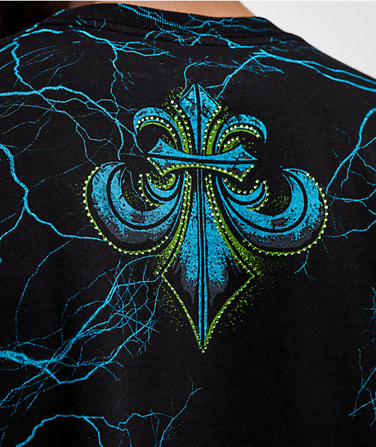 Affliction Midnight Curse Black Boxy T-Shirt
