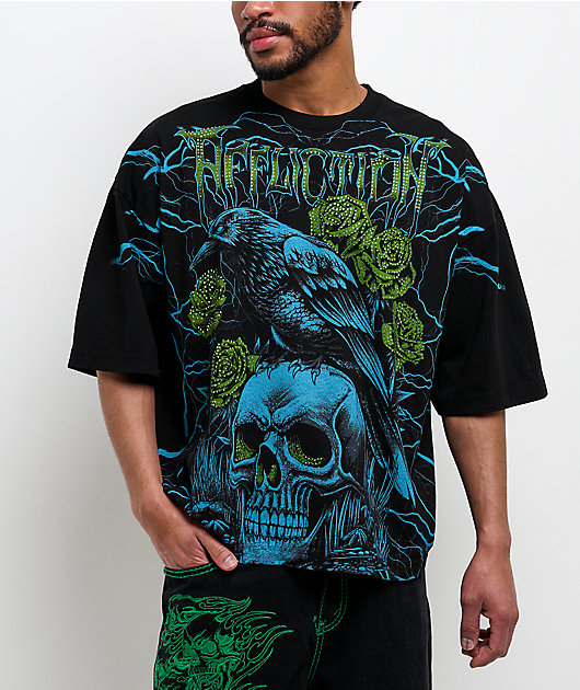 Affliction Midnight Curse Black Boxy T-Shirt