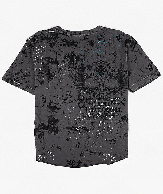 Affliction Neglect Charcoal Grey T-Shirt
