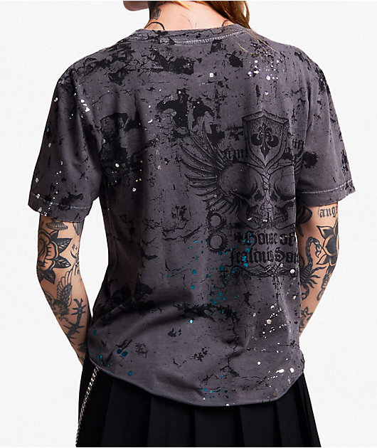 Affliction Neglect Charcoal Grey T-Shirt