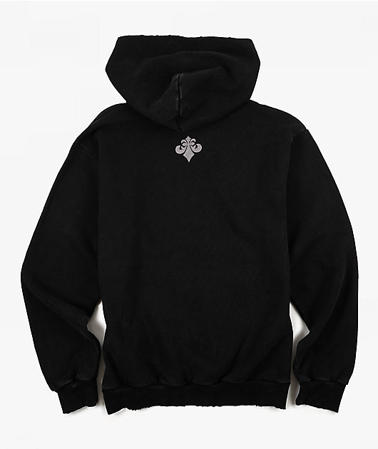 Affliction Night Screamer Black Wash Hoodie