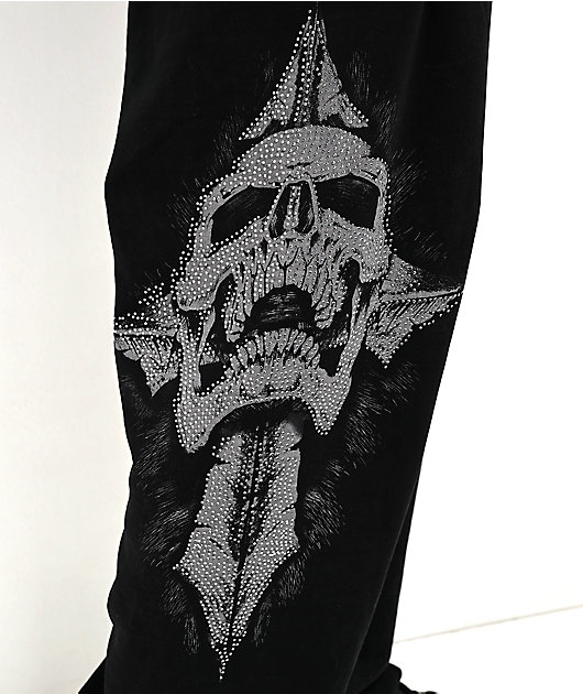 Affliction Night Screamer Black Wash Sweatpants