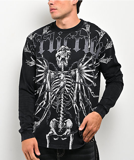 Affliction Obsidian Black Long Sleeve T-Shirt