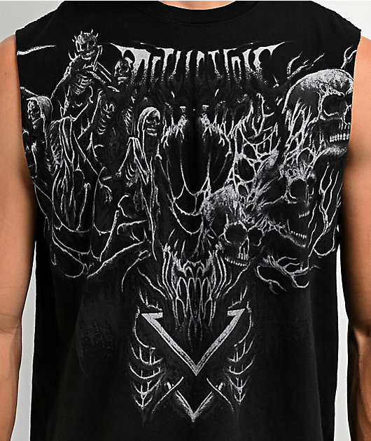 Affliction Permafrost Black Tank Top