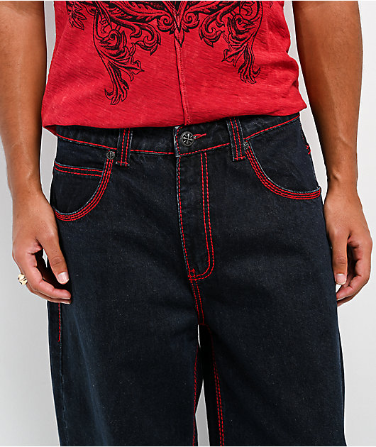 Affliction Reapers Web Dark Wash Ultra Wide Jeans