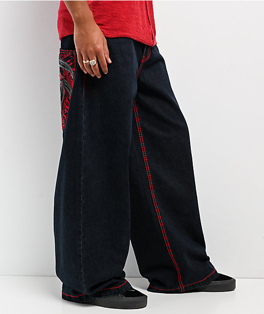 Affliction Reapers Web Dark Wash Ultra Wide Jeans