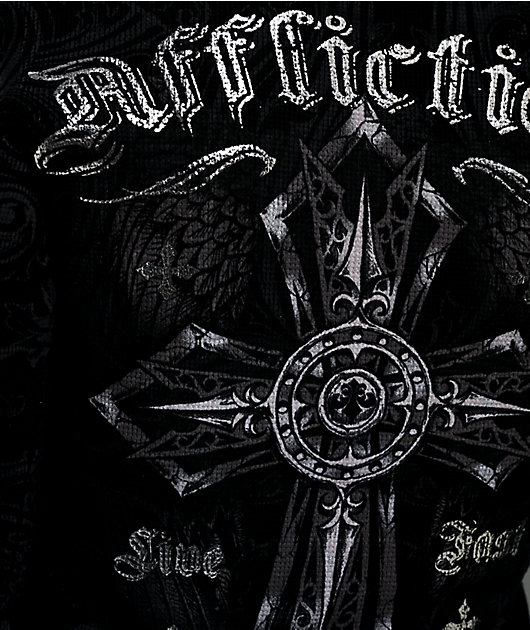 Affliction Registered Black Thermal Long Sleeve T-Shirt