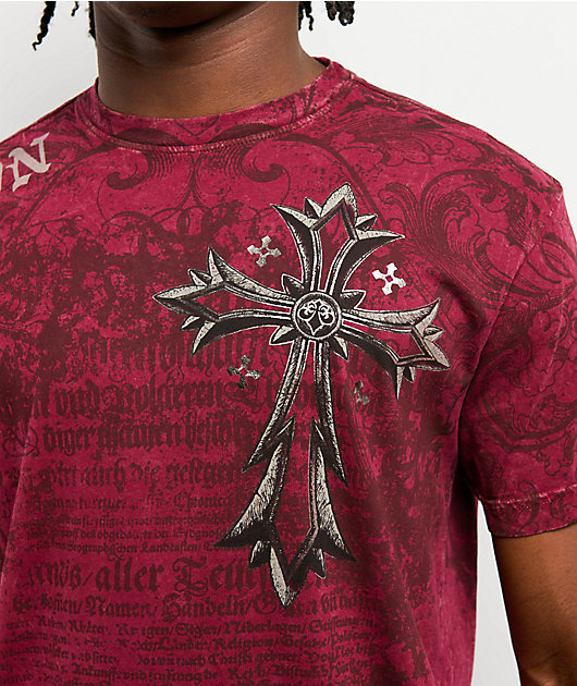 Affliction Rising Passage Red Wash T-Shirt