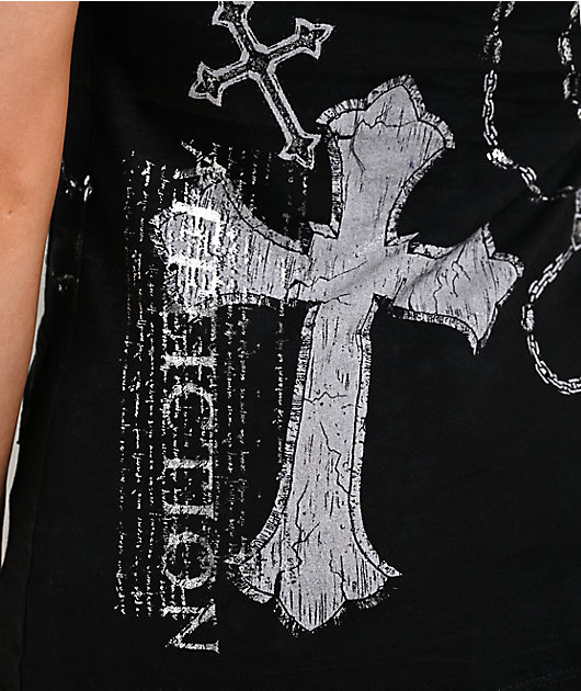 Affliction Rosary Of Life Black T-Shirt