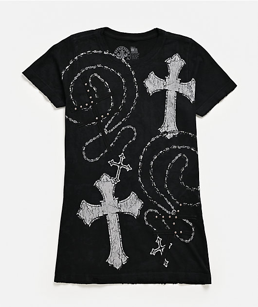 Affliction Rosary Of Life Black T-Shirt
