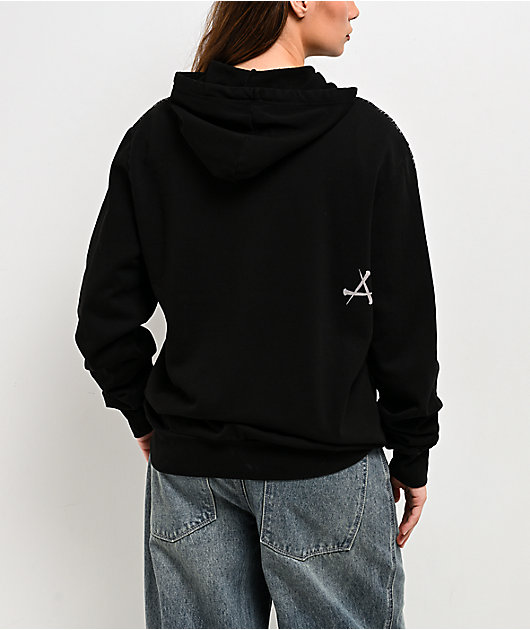 Affliction Saint Scream Black Relaxed Zip Hoodie | Zumiez